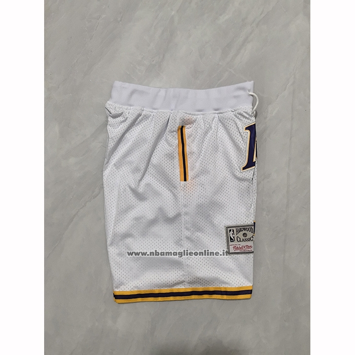 Pantaloncini Los Angeles Lakers Mitchell & Ness Hardwood Classics Bianco